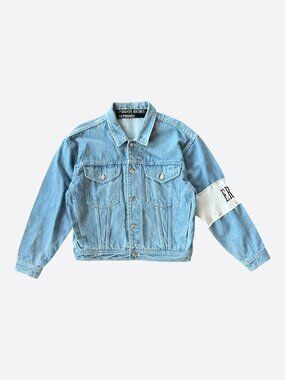 Enfants Riches Deprimes Blue & White Arcade Armband Denim Jacket